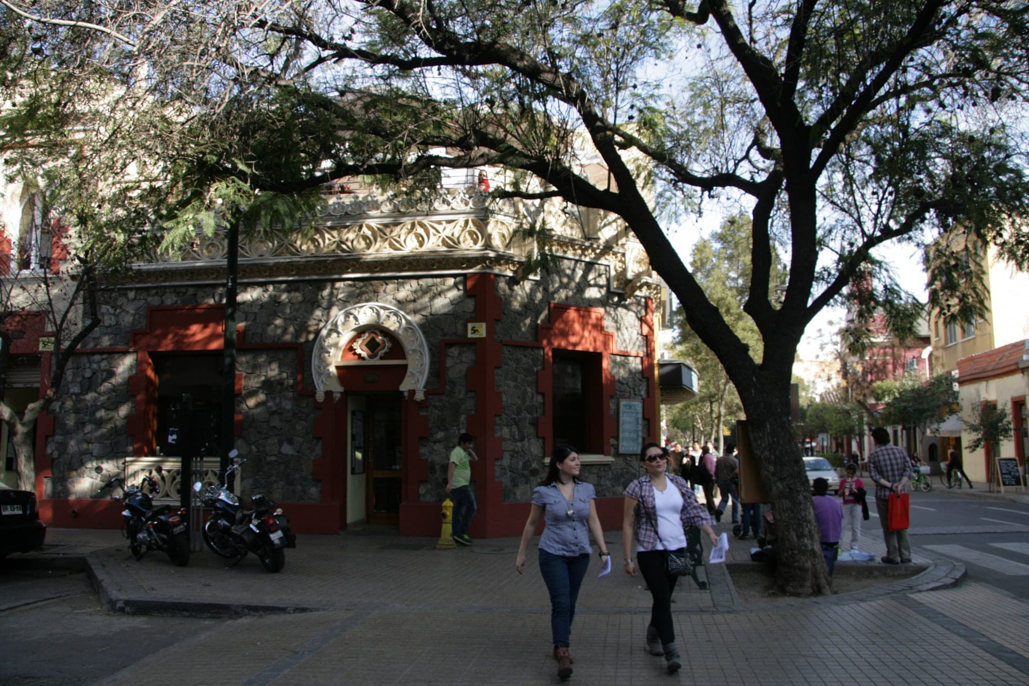 Straße im Viertel Lastarria in Santiago