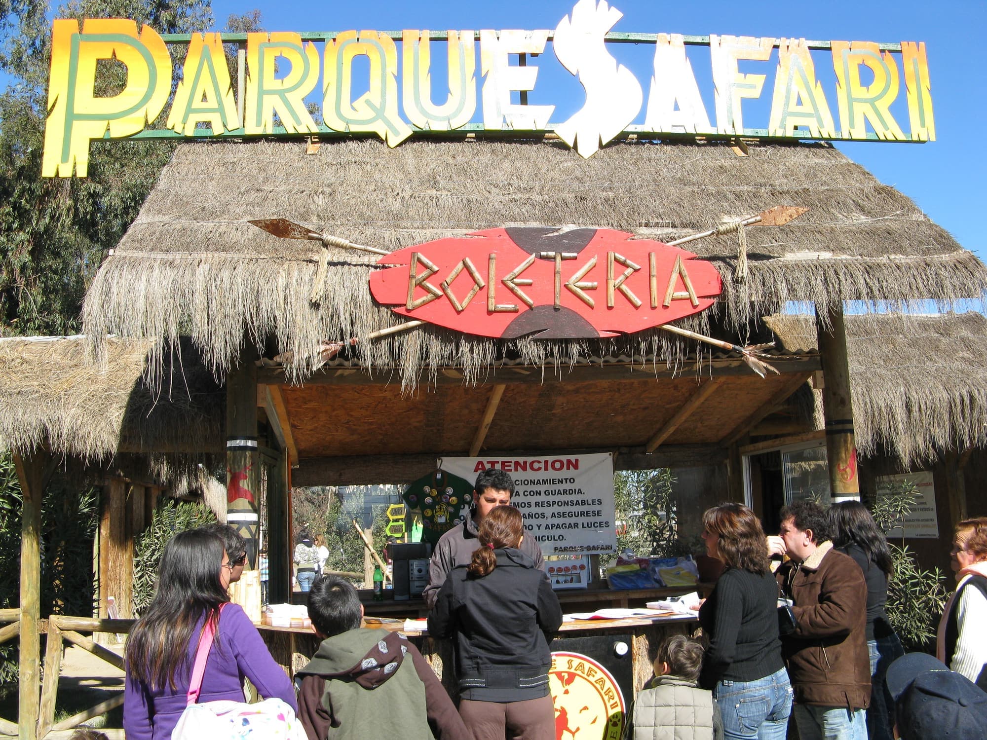 Eingang des Parque Safari in Rancagua